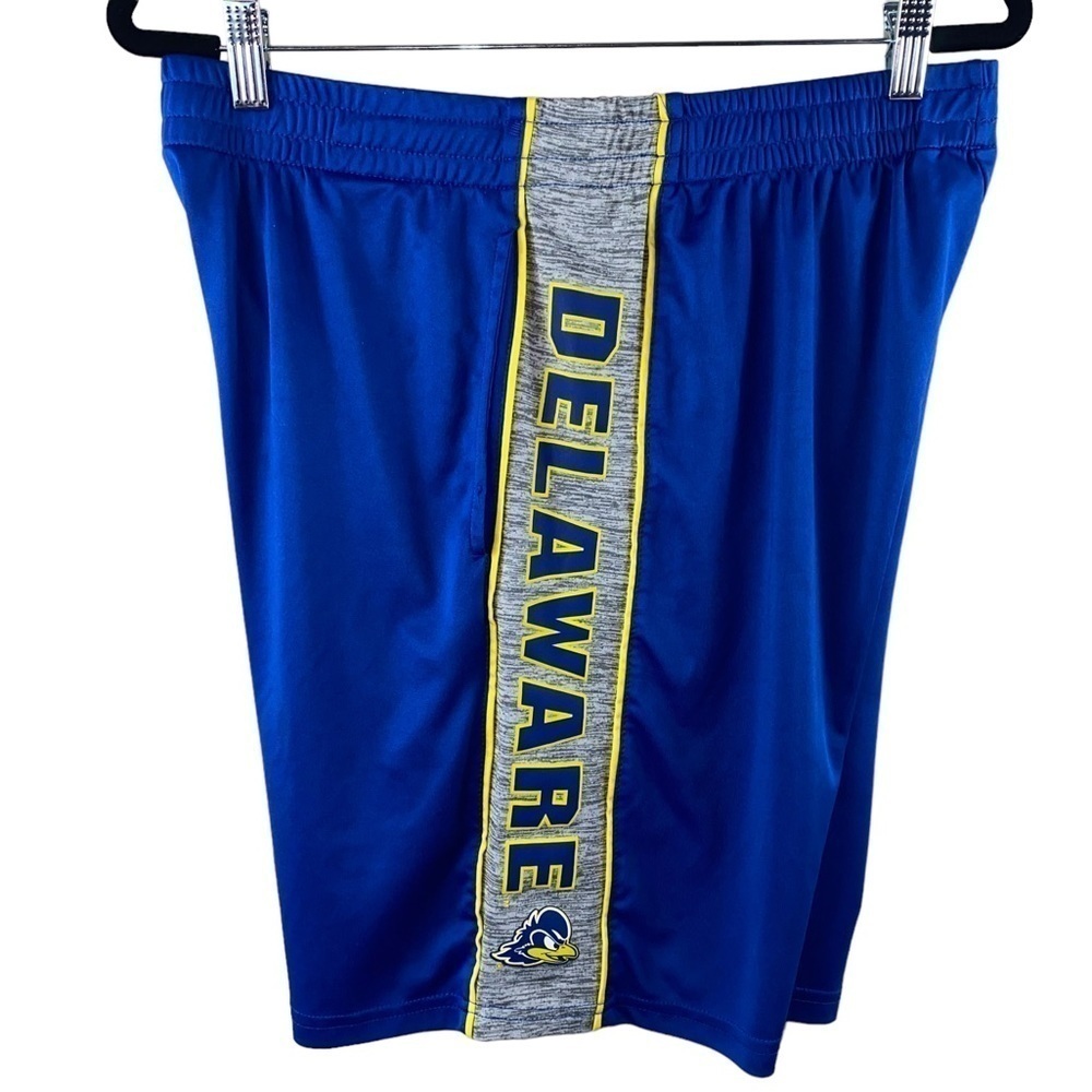 University‎ of Delaware Men’s Blue and Gold Mesh Basketball Shorts